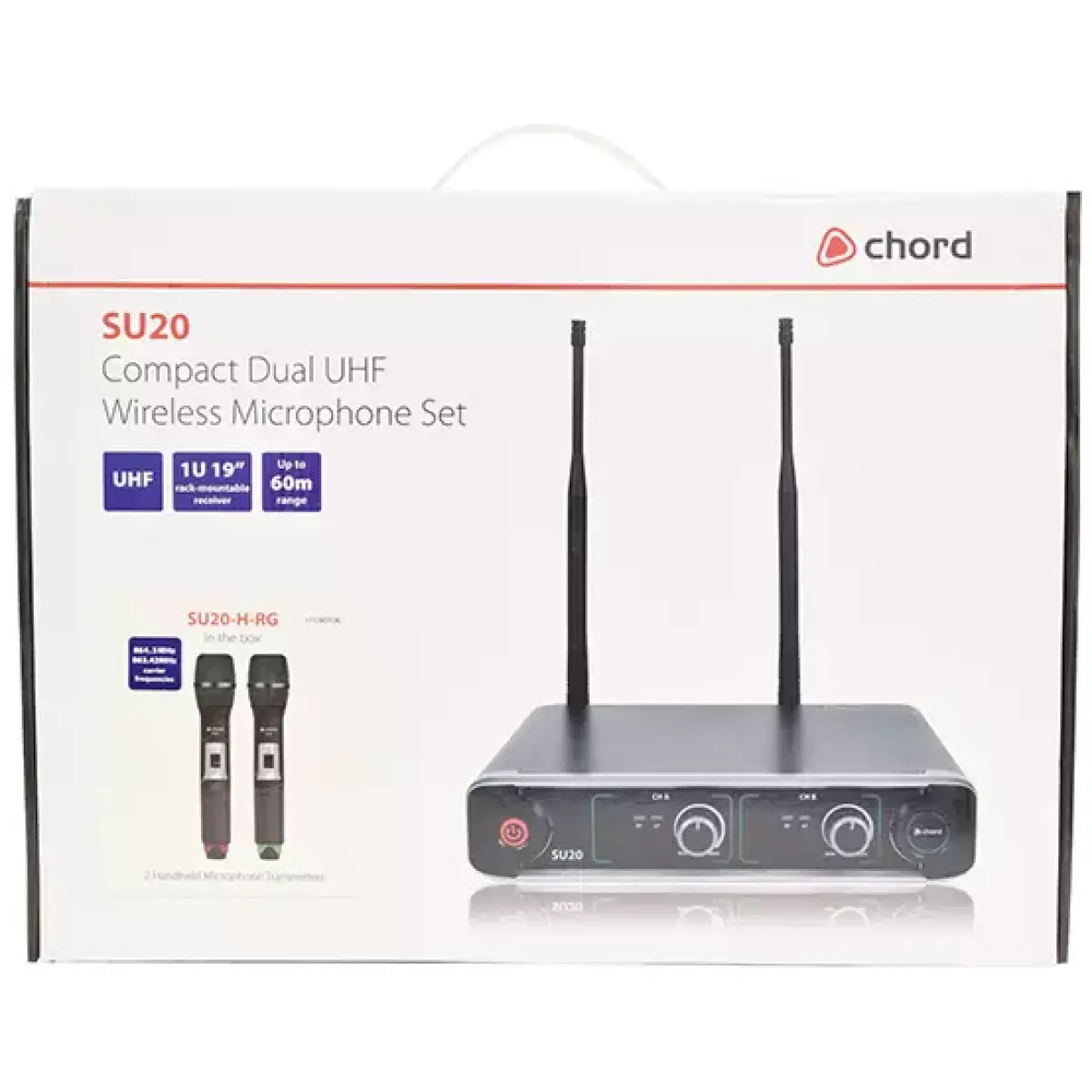 Chord SU20 - H - Rg Dual Handheld Microphone Uhf 863.42+864.3MHZ - Image 5