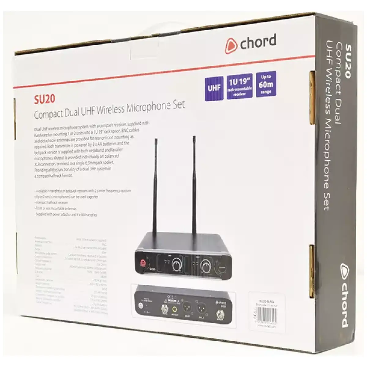 Chord SU20 - B - Rg Dual Lapel Microphone Uhf - Image 9