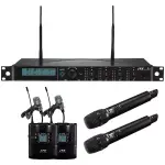 Jts R - 4/R - 4TB+CM - 501 X2 + JSS - 4B X2 DUAL HANDHELD DUAL LAPEL MICROPHONE DIVERSITY UHF 614 - 650 MHZ