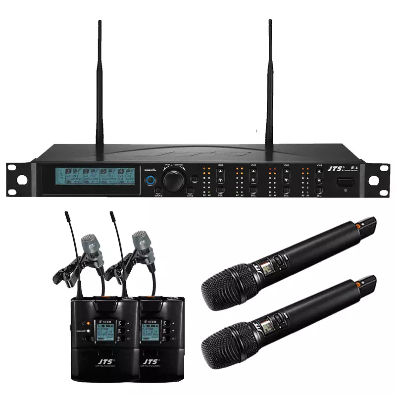 171955JTS_1-1 Jts R - 4/R - 4TB+CM - 501 X2 + JSS - 4B X2 DUAL HANDHELD DUAL LAPEL MICROPHONE DIVERSITY UHF 614 - 650 MHZ - Image 1