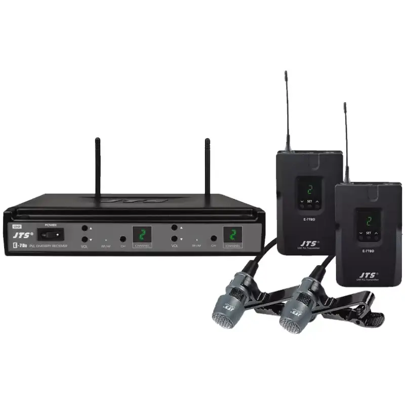 Jts E - 7DU/E - 7TB +cm - 501×2 Dual Lapel Microphone Diversity Uhf 518 - 542MHZ
