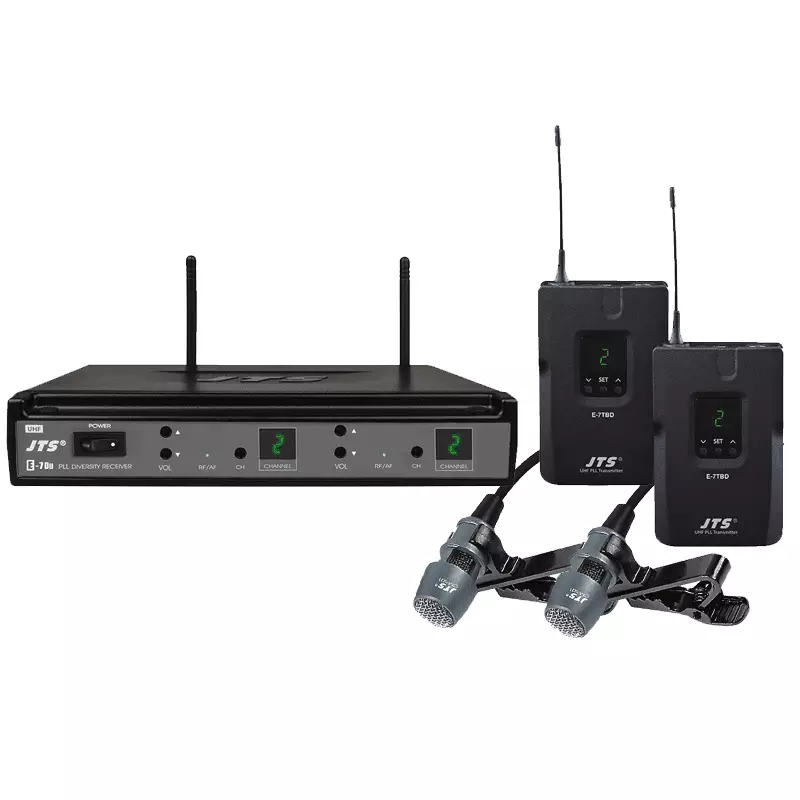 171966JTS_1 Jts E - 7DU/E - 7TB +cm - 501×2 Dual Lapel Microphone Diversity Uhf 518 - 542MHZ - Image 1