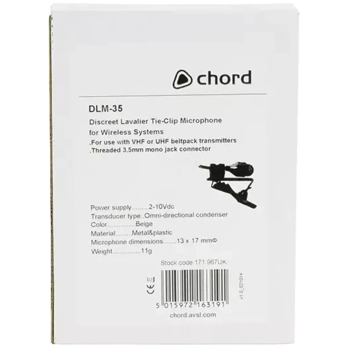 Chord Dlm - 35 Lapel Microphone Beige 3.5MM - Image 2