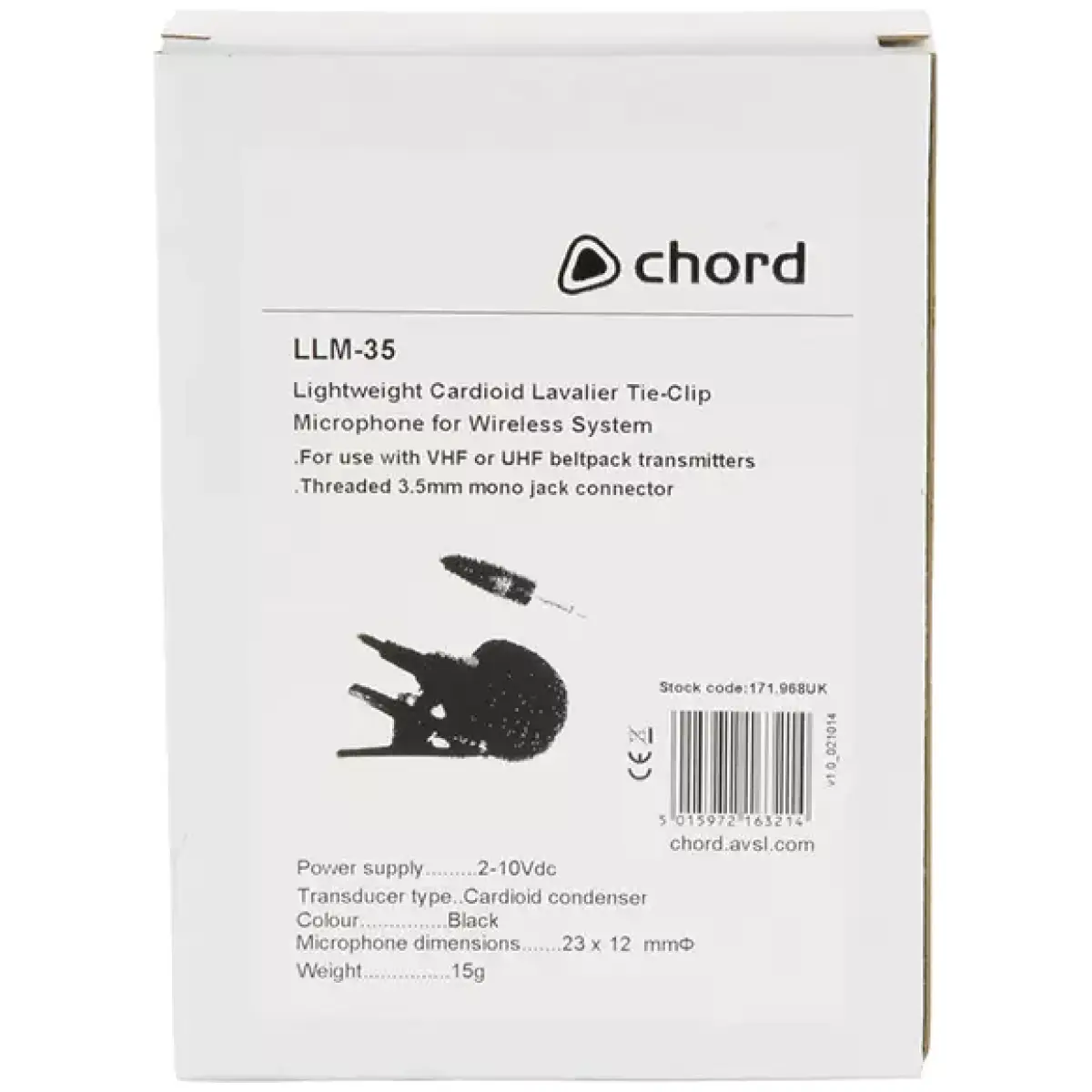 Chord Llm - 35 Lapel Microphone Black 3.5MM - Image 3