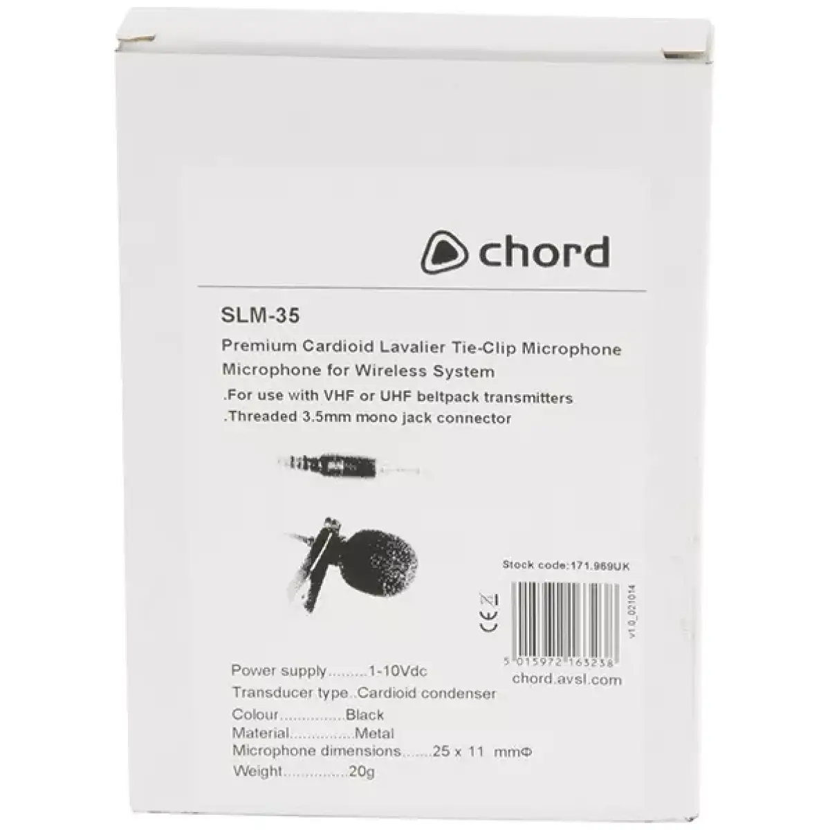 Chord Slm - 35 Lapel Microphone Black 3.5MM - Image 3