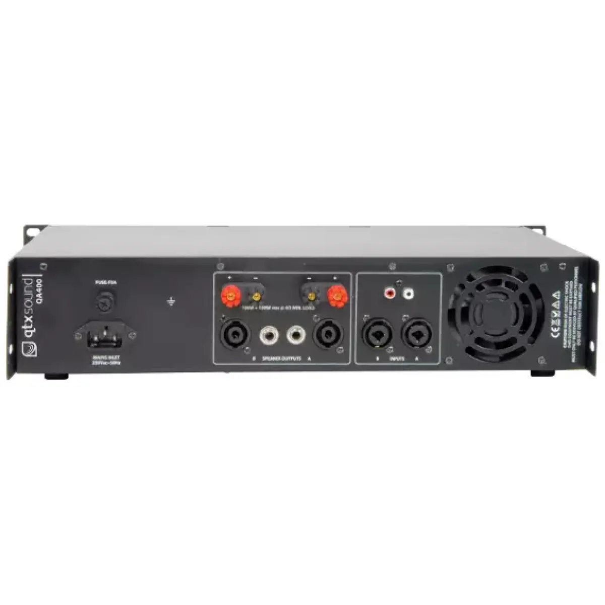 Qtx QA400 2U Power Amplifier 2X 200W - Image 3