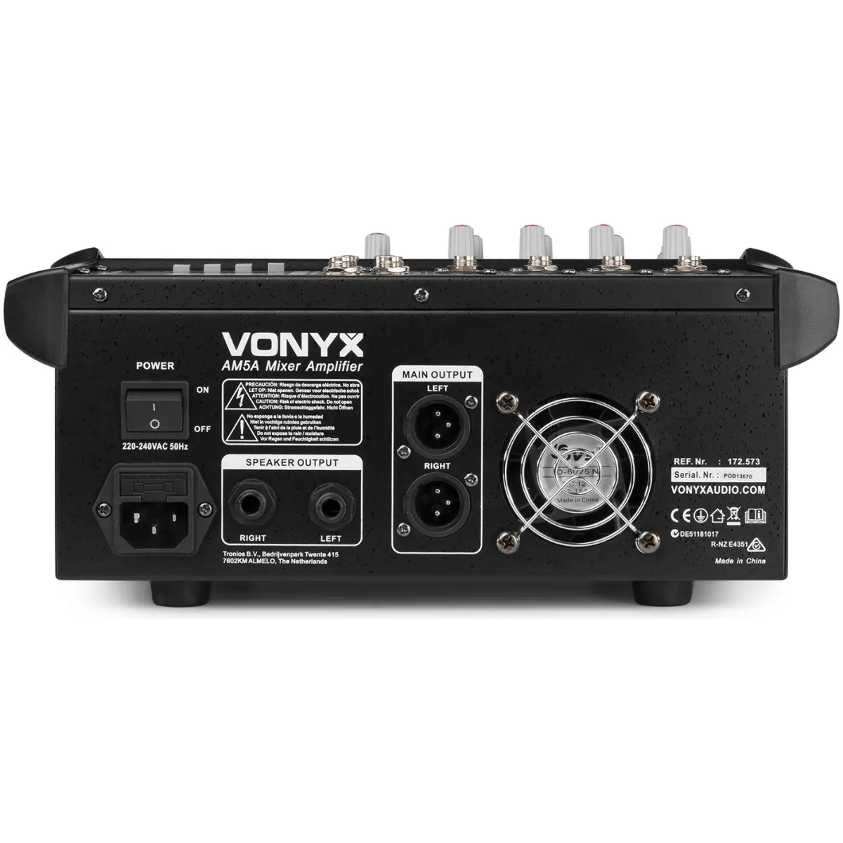 VONYX AM8A POWERED MUSIC MIXER 8 - CH DSP/BT/SD/USB/MP3 - Image 5