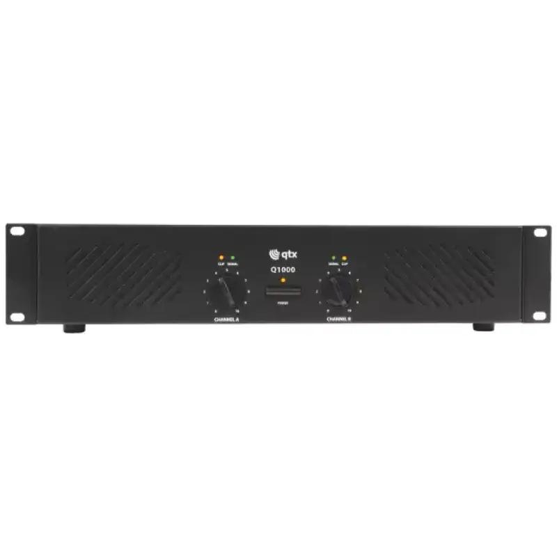 Qtx Q1000 2U Power Amplifier 2X 500W