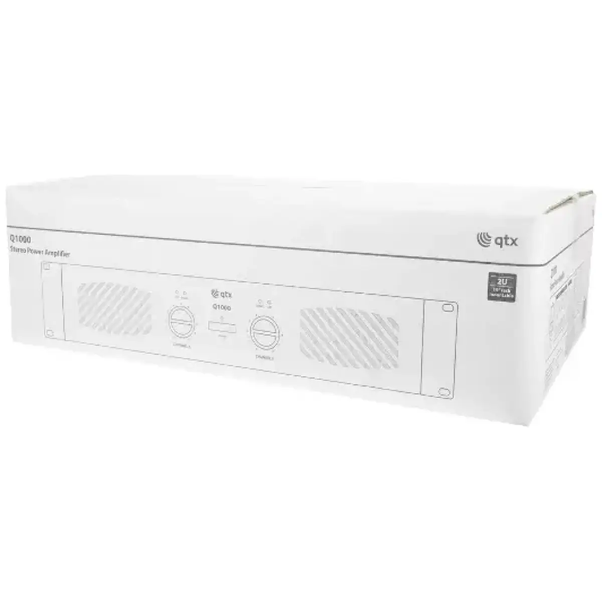 Qtx Q1000 2U Power Amplifier 2X 500W - Image 4