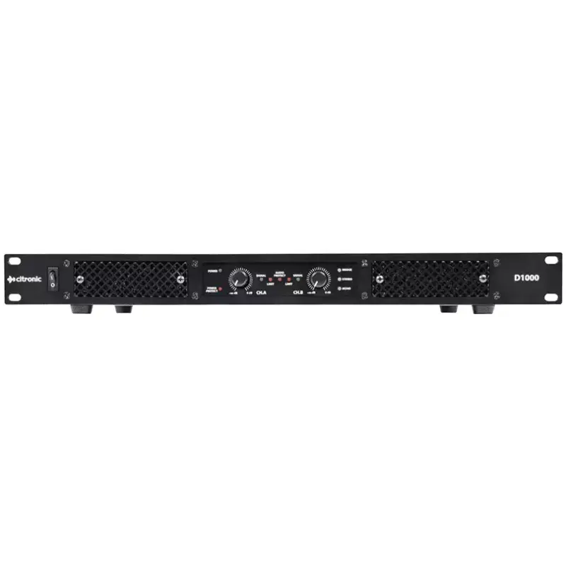 Citronic D1000 1U Power Amplifier 2X 500W
