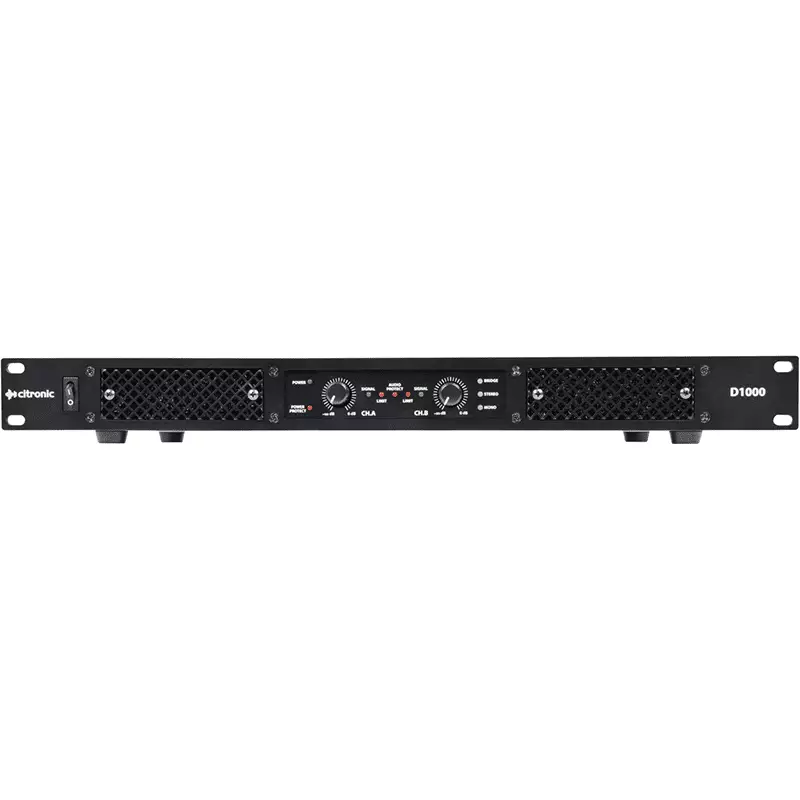 172110CT_1 Citronic D1000 1U Power Amplifier 2X 500W - Image 1