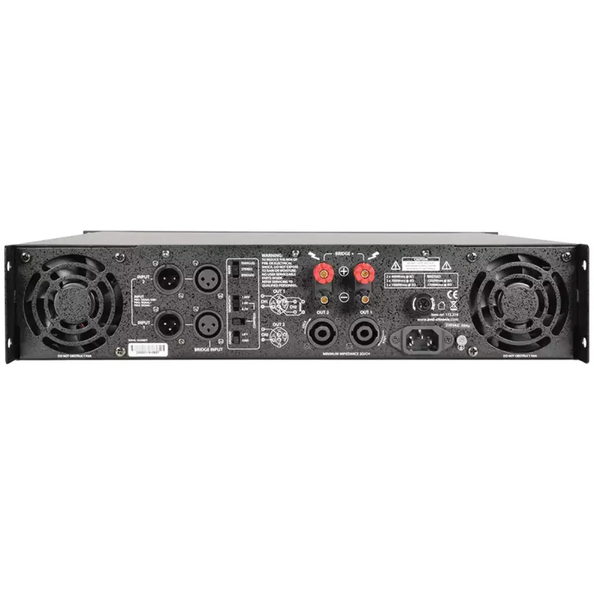 CITRONIC PLX2000 2U POWER AMPLIFIER 2X 1000W - Image 3