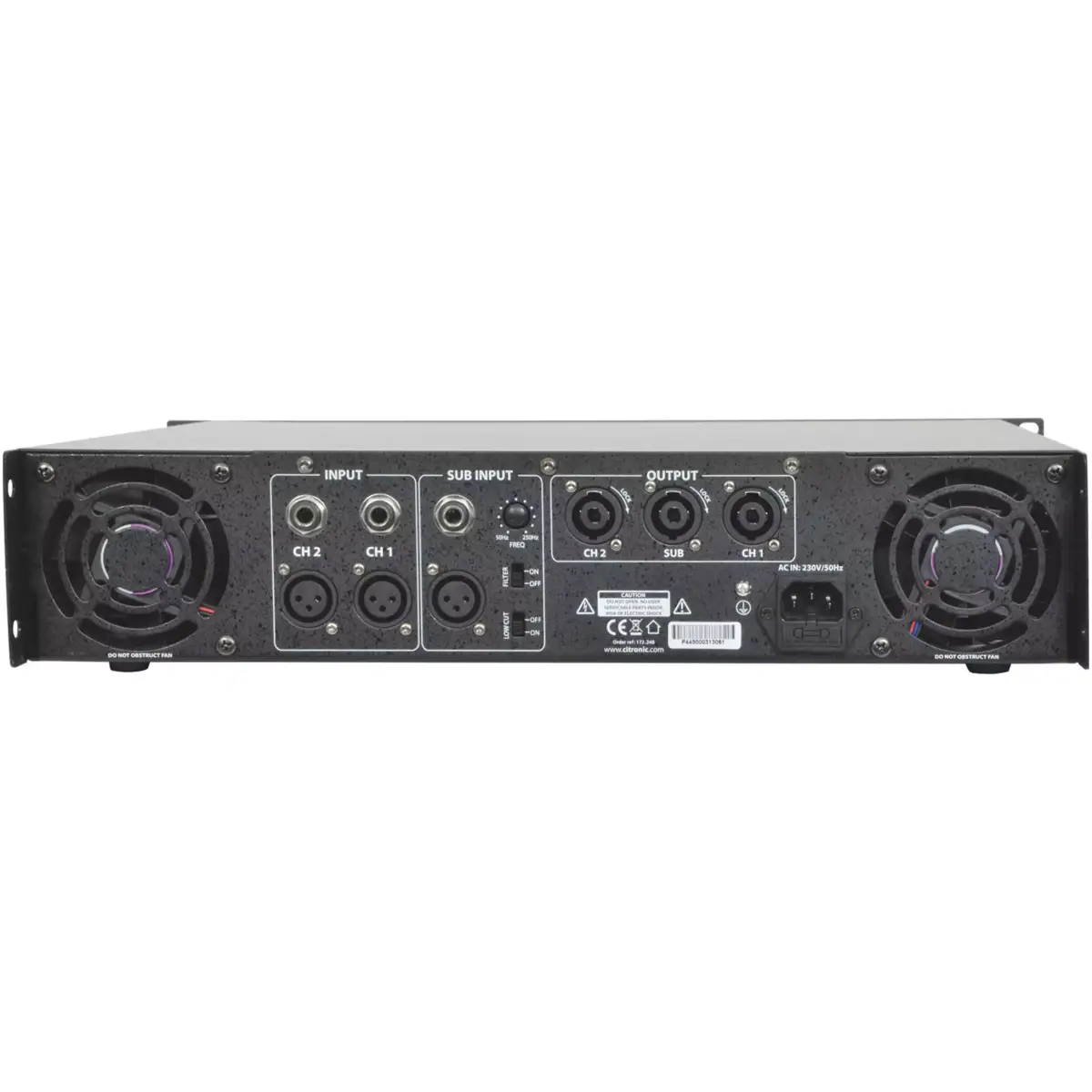 Citronic P44800 2U Power Amplifier 2X 400W + 800W - Image 3