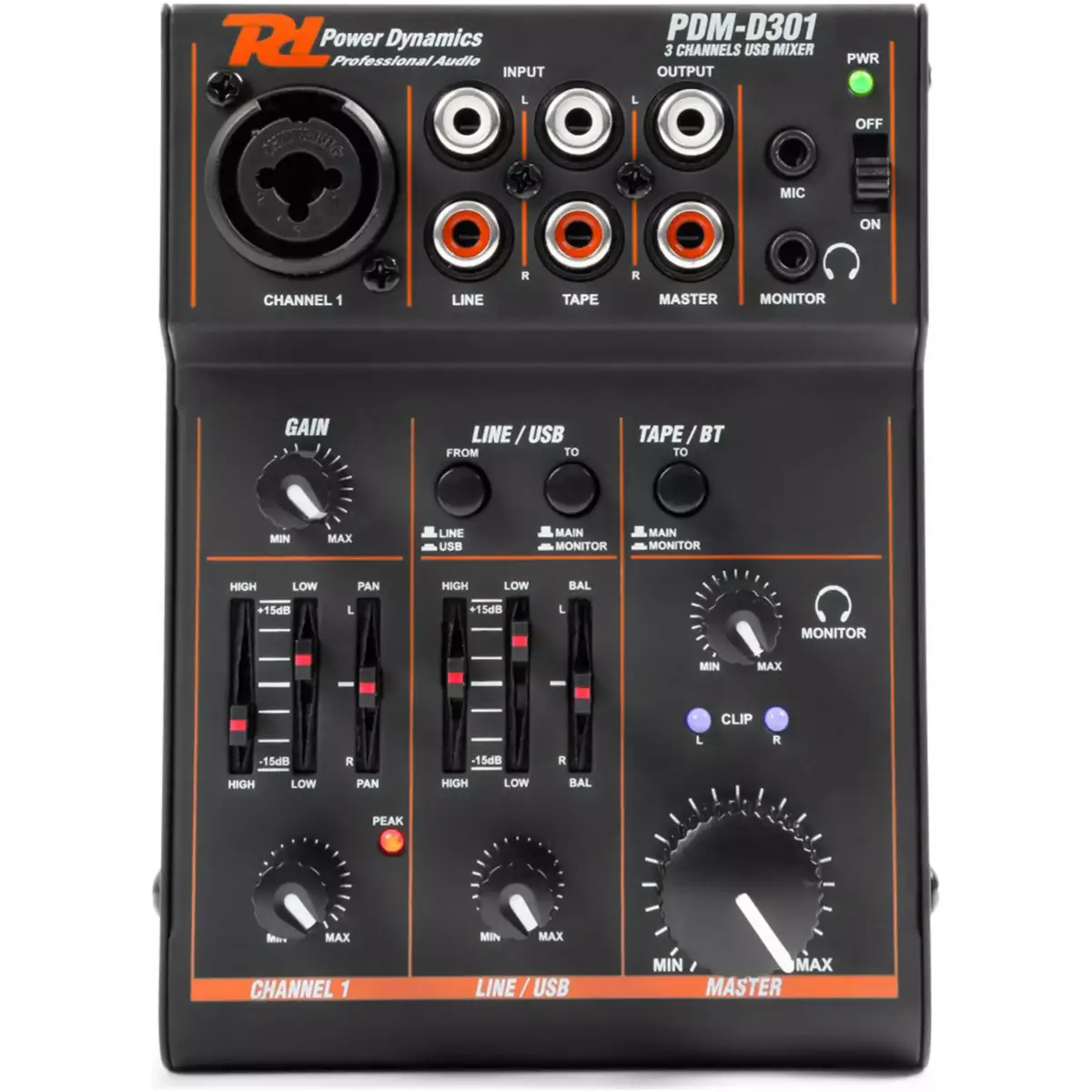 Power Dynamics - Pdm - D301 Usb Mixer - Image 3