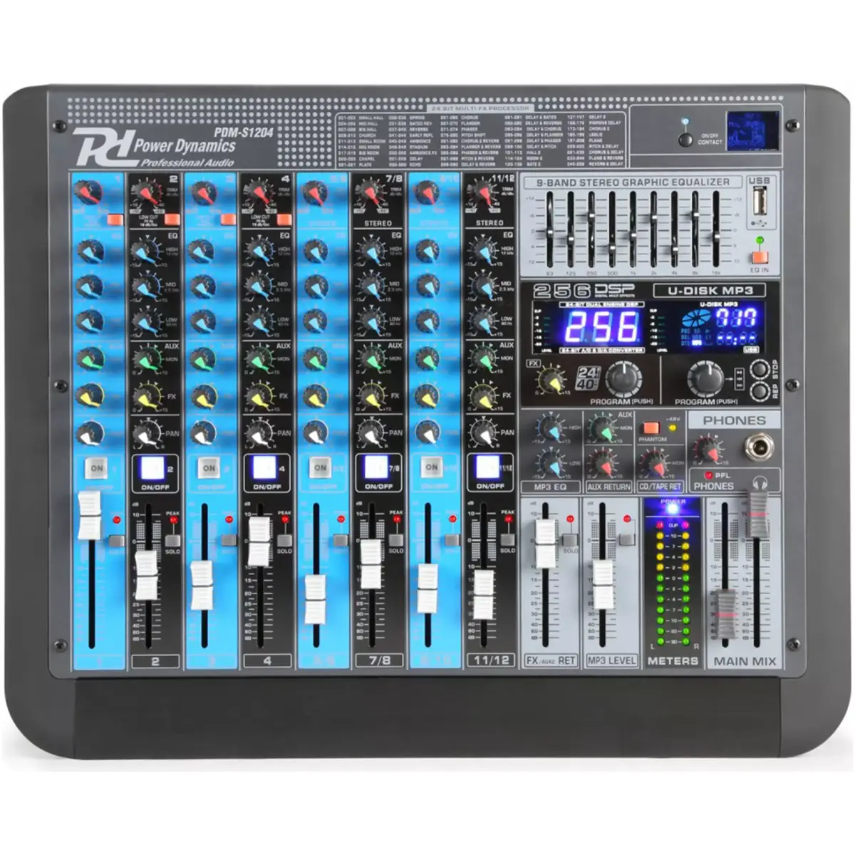 Power Dynamics - Pdm - S1204 Stage Mixer With DSP/BT/USB/MP3 - Image 2