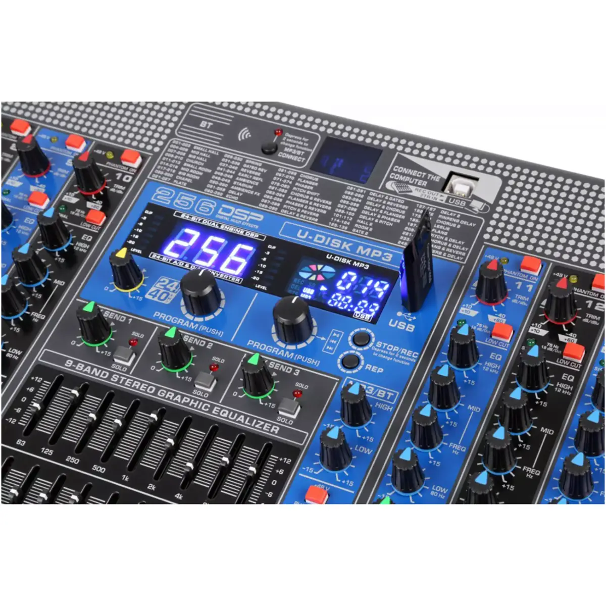 Power Dynamics - Pdm - S2004 Stage Mixer With DSP/BT/USB/MP3 - Image 3