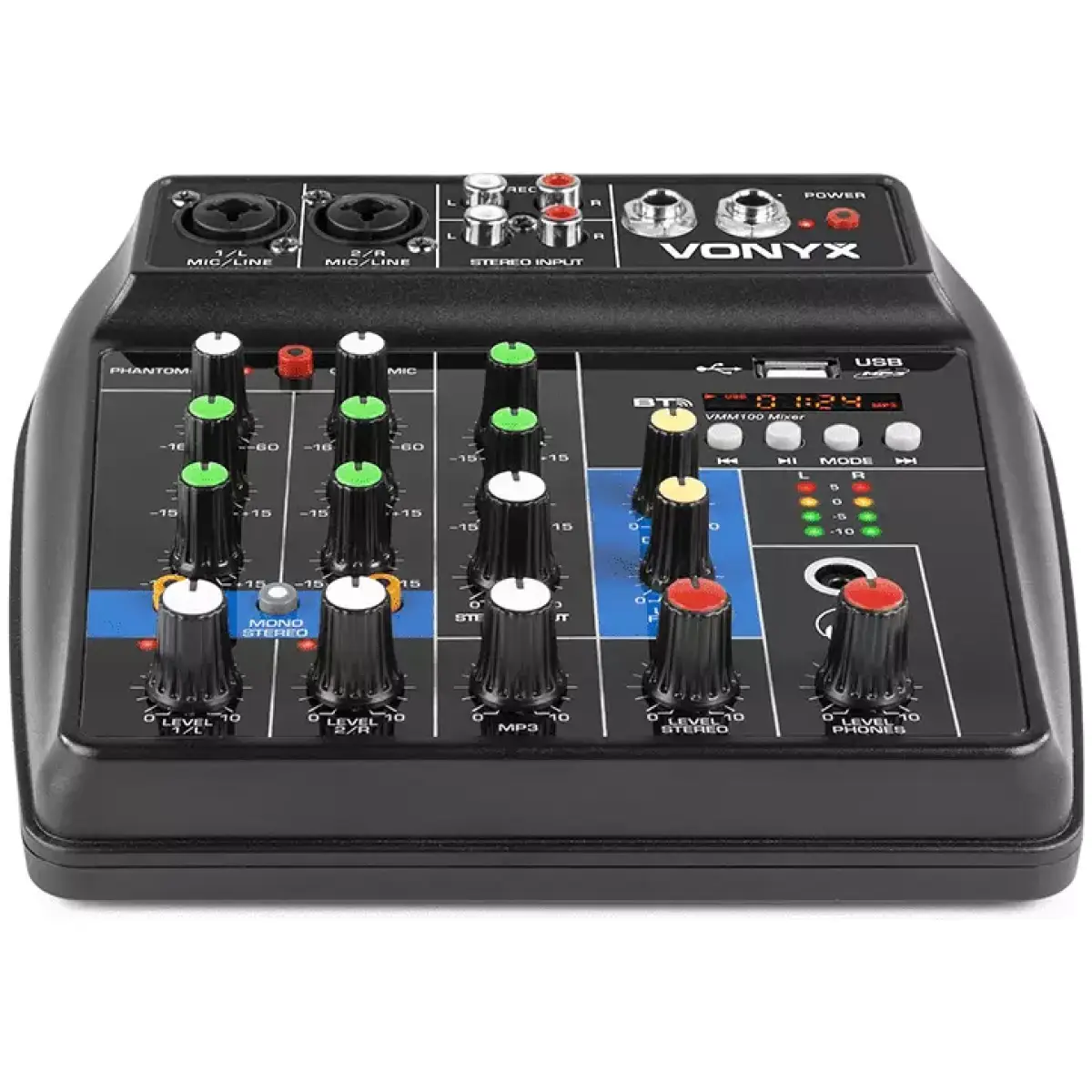 Vonyx Vmm - 100 MUSIC MIXER 3 - Ch Dsp/bt/usb - Image 3