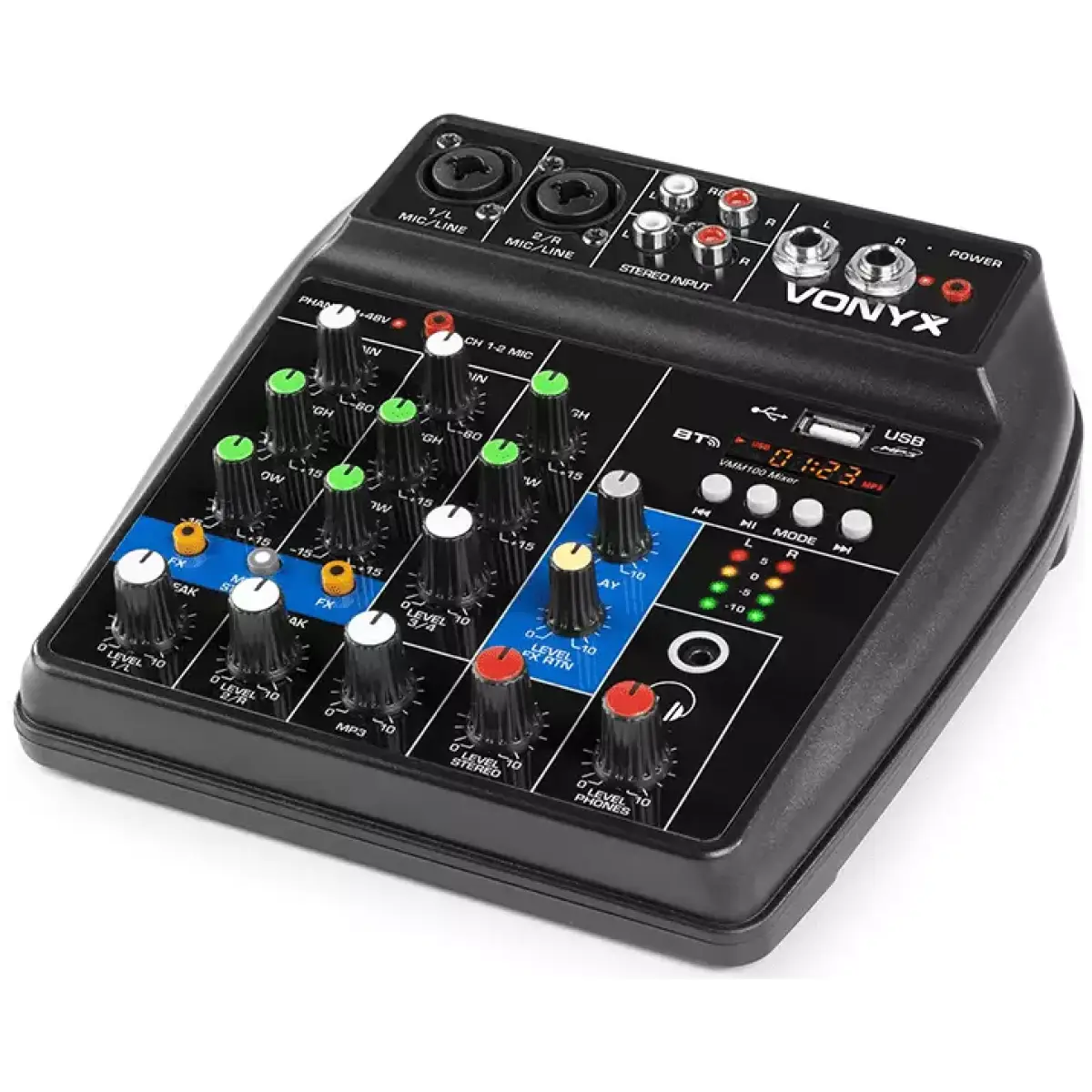 Vonyx Vmm - 100 MUSIC MIXER 3 - Ch Dsp/bt/usb - Image 4