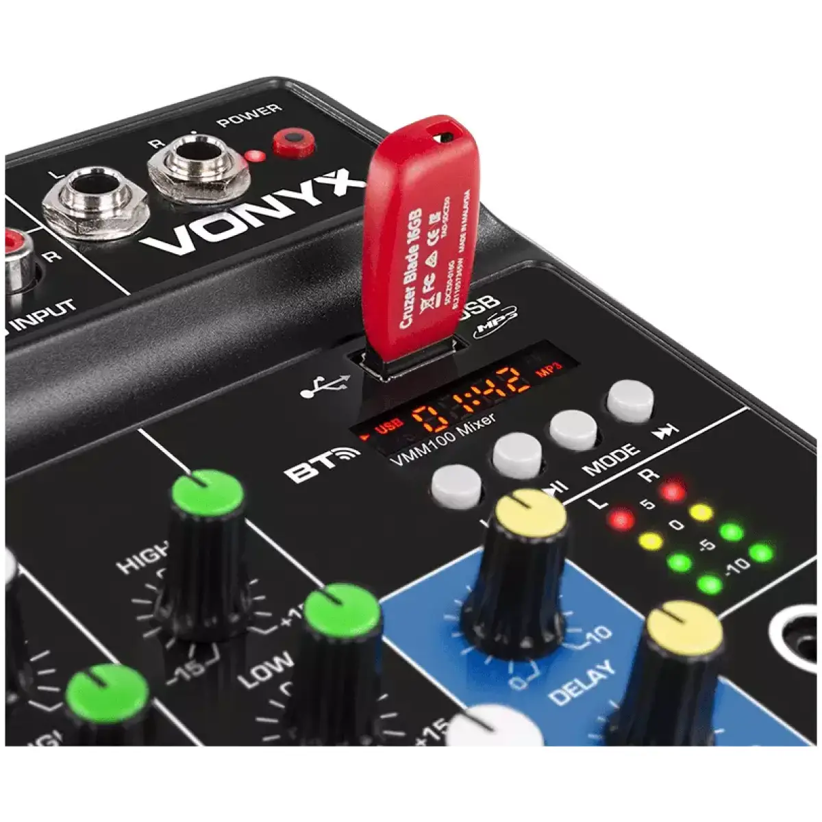 Vonyx Vmm - 100 MUSIC MIXER 3 - Ch Dsp/bt/usb - Image 8