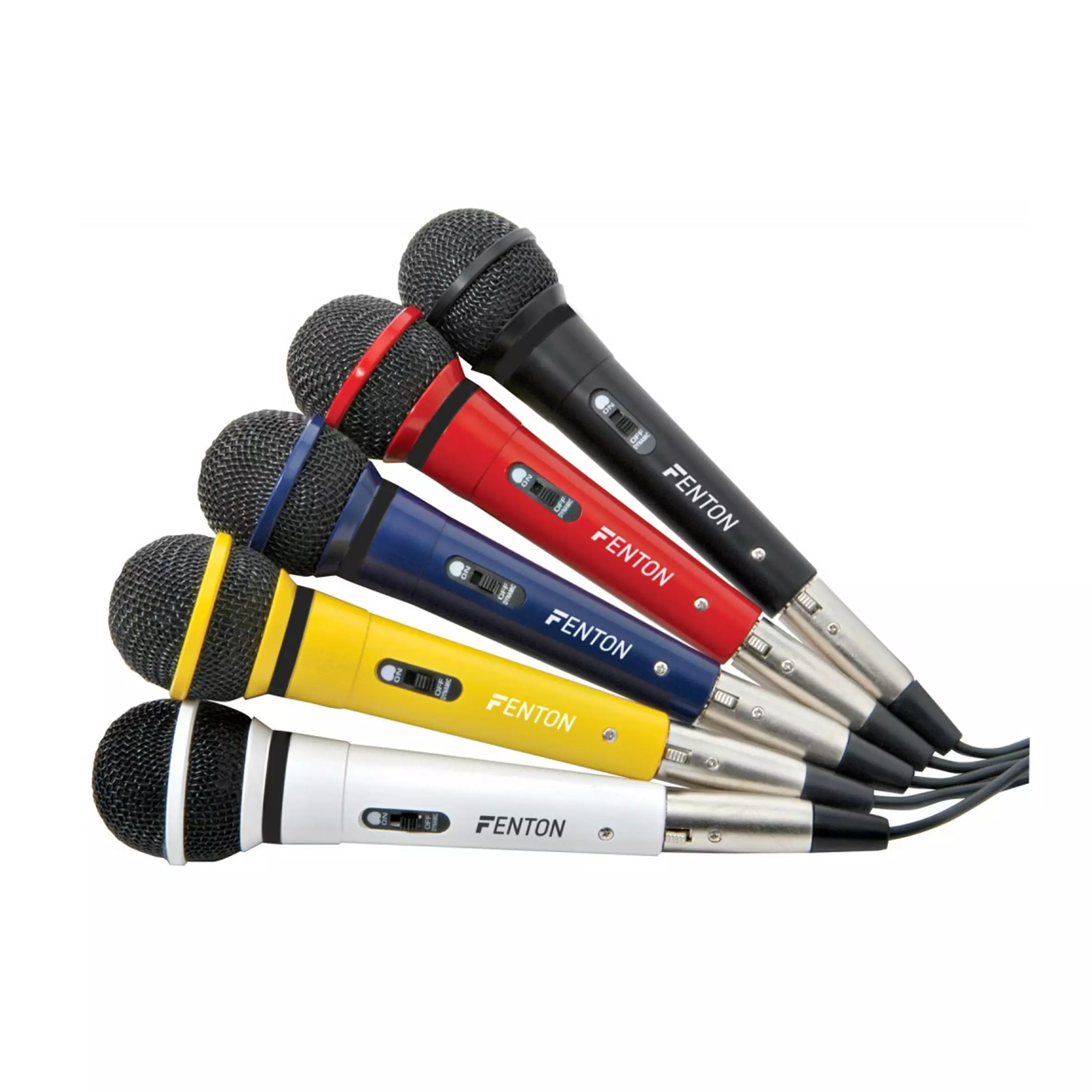 173123FT_1 Fenton - DM120 Set Of 5 Colour Microphones - Image 1