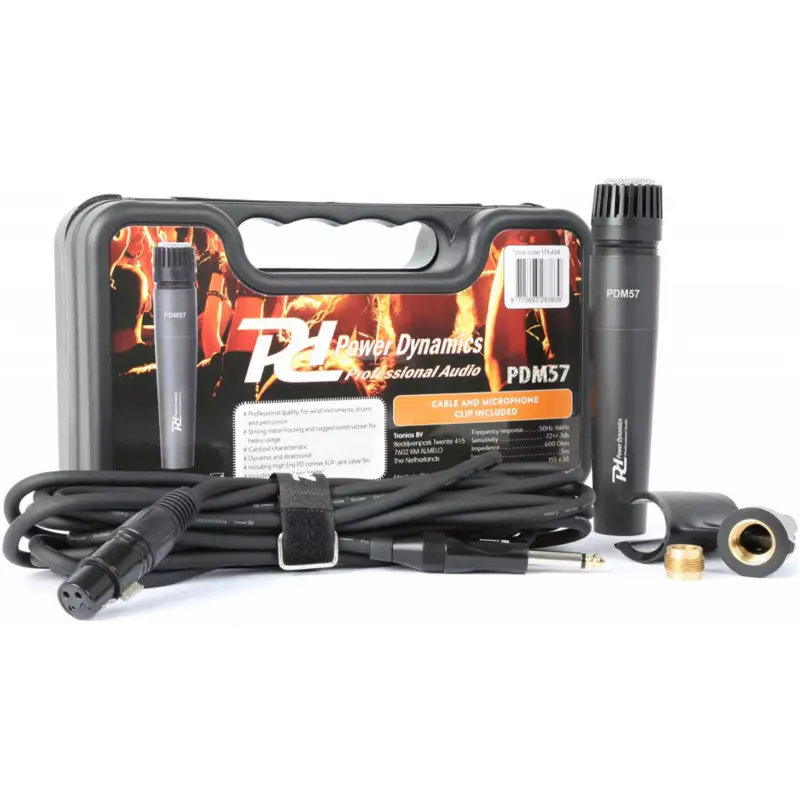 Power Dynamics - PDM57 Dynamic Instrument Microphone In Case