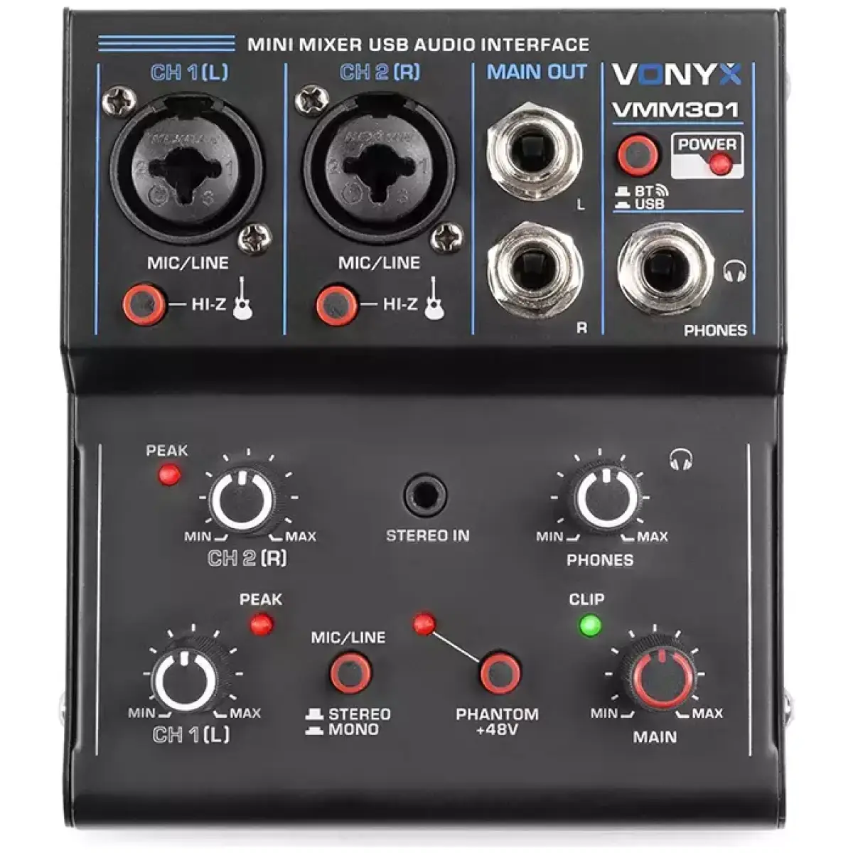 Vonyx - VMM301 3CH Music Mixer Bt/usb Interface - Image 3