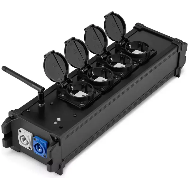 PDC ADAPTOR PSB35 POWERCON IN TO 4X SHUKO OUT WITH WIRELESS DMX