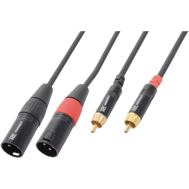 Pdc CX66 - 3 Signal Lead 2X Xlr Male - 2X Rca Male 3M