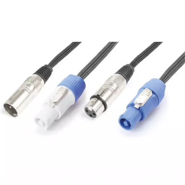 176722PDC_1-2 Pdc CX06 - 5 Power/signal Lead Powercon B/ Xlr Male - Powercon A/ Xlr Female 5M - Image 1