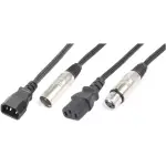 Pdc CX09 - 5 Power/signal Lead Iec Male/ Xlr Male - Iec Female/ Xlr Female 5M