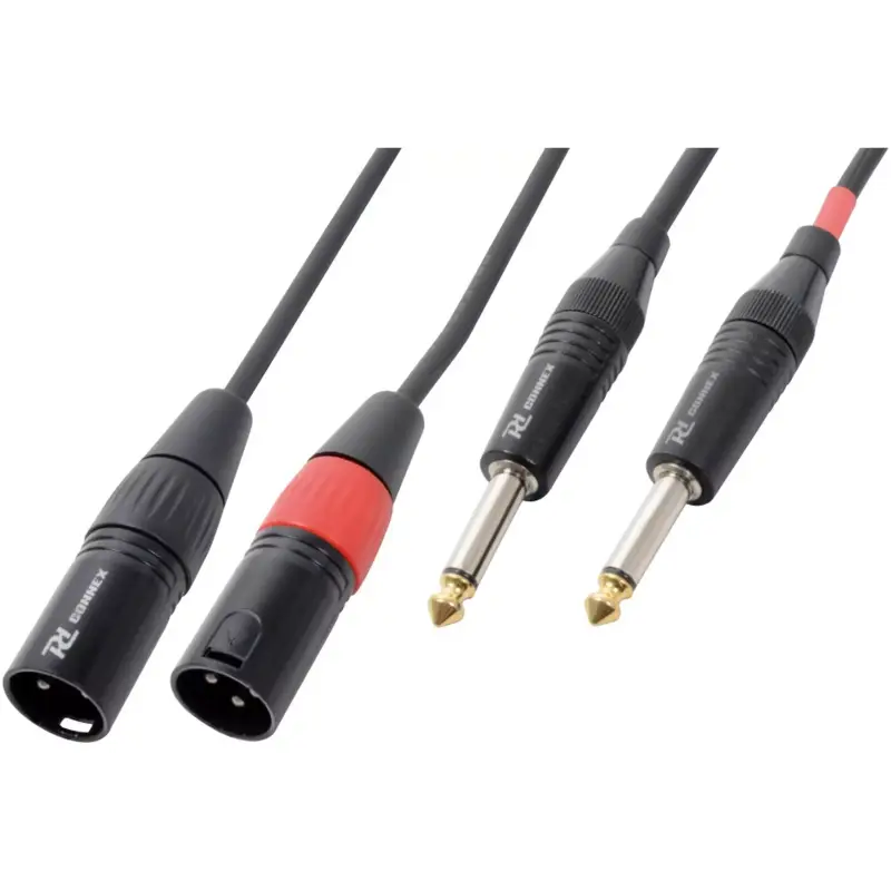 Pdc CX64 - 3 Signal Lead 2X Xlr Male - 2X 6.3MM Mono Male 3M
