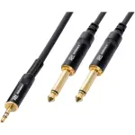 Pdc CX86 - 3 Signal Lead 3.5MM Stereo Male - 2X 6.3MM Mono Male 3M