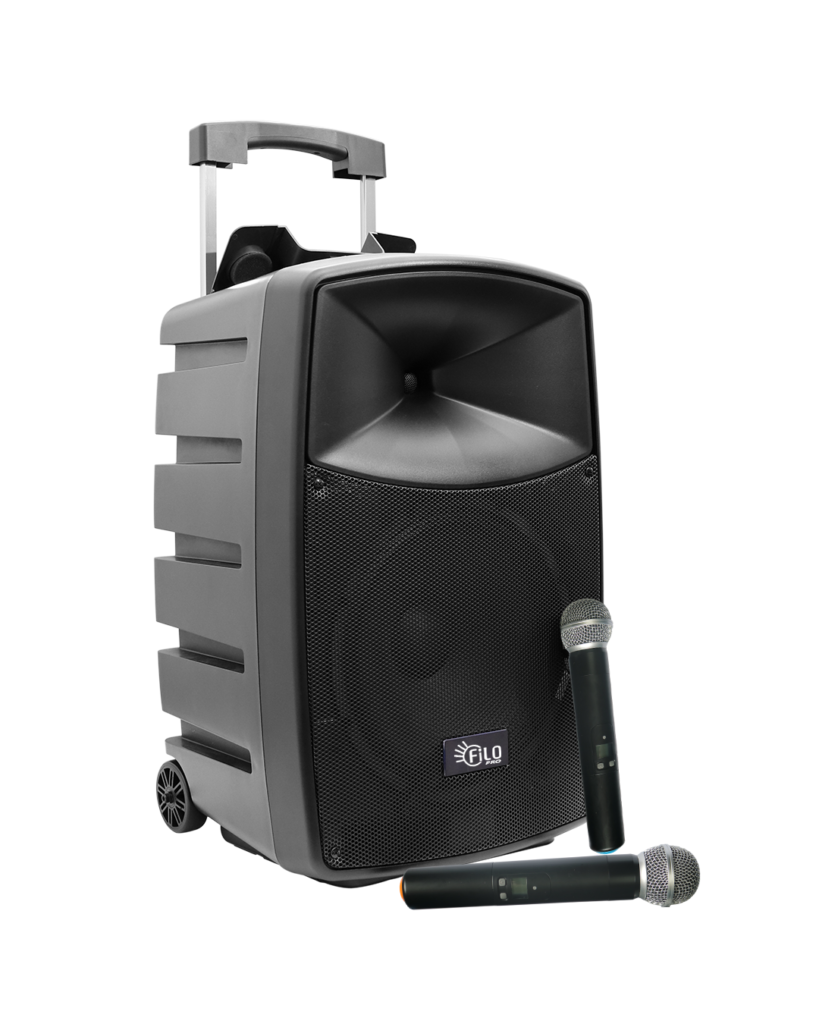 178.699FI_1-819x1024-1 FILO FDA15PA PORTABLE PA 2x UHF MICS/MP3/USB/SD/FM/BT 15INCH - Image 1