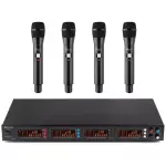 Power Dynamics PD504H Quad Handheld Microphone Uhf 826.300/831.200 Mhz /863.000/865.000 Mhz