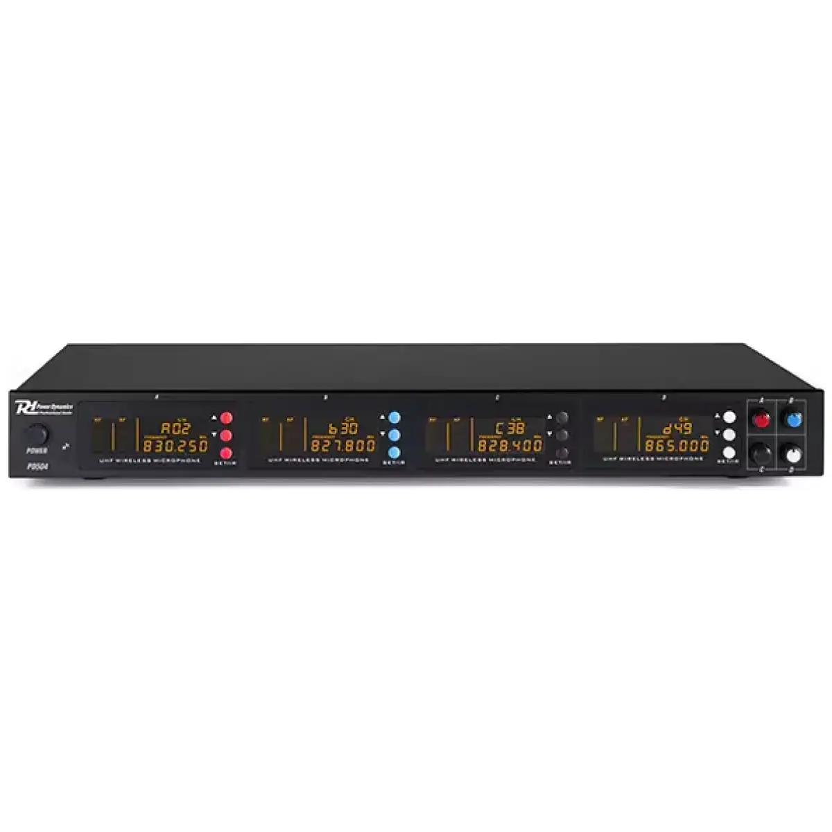 Power Dynamics PD504H Quad Handheld Microphone Uhf 826.300/831.200 Mhz /863.000/865.000 Mhz - Image 3