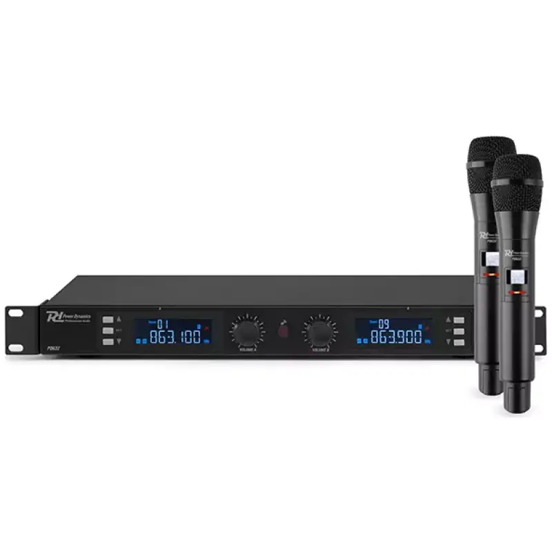 Power Dynamics PD632H Dual Handheld Microphone Uhf