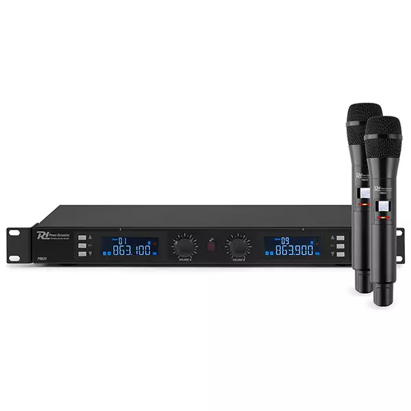 179010PDM_1 Power Dynamics PD632H Dual Handheld Microphone Uhf - Image 1