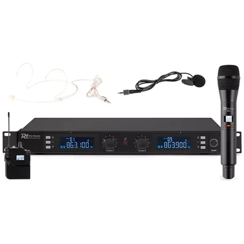 Power Dynamics PD632C Handheld & Lapel Microphone Uhf 863.000 - 865.000MHZ