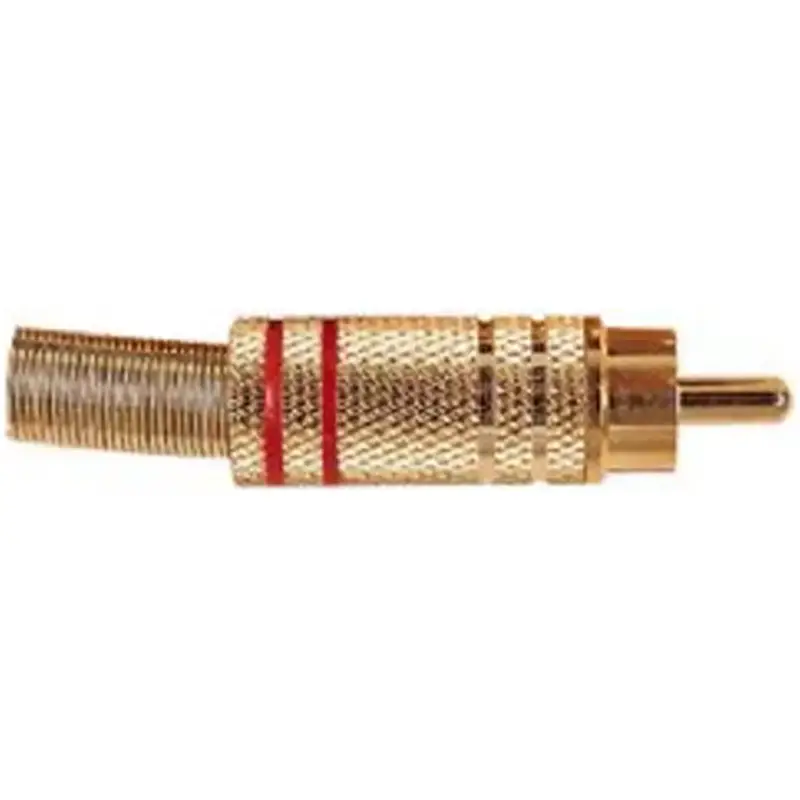 Tva Connector Rca Inline Male Gold Red
