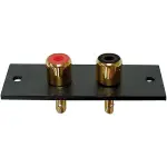 Tva Connector Dual Rca Chassis Mount Red & Black