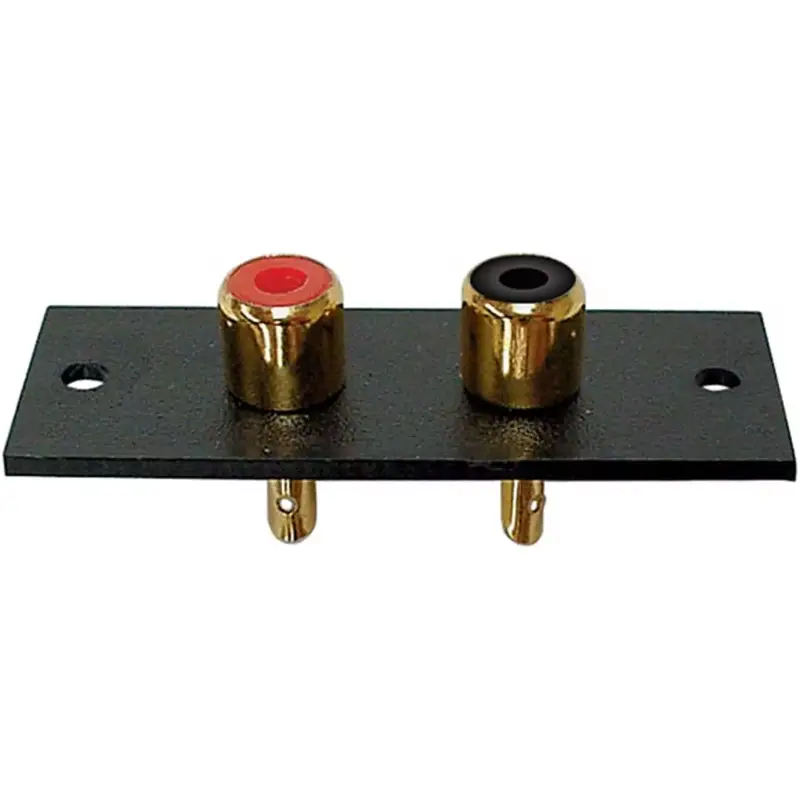Tva Connector Dual Rca Chassis Mount Red & Black