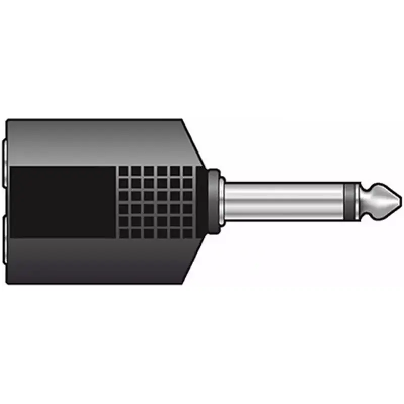 Tva Adaptor 6.3MM Mono Male To 2X 6.3MM Mono Female