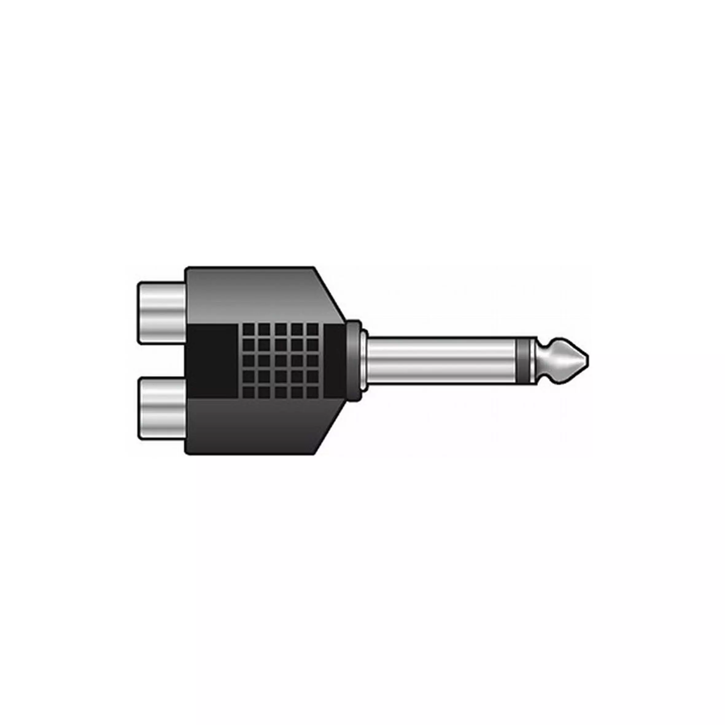 757629TVA_2 Tva Adaptor 6.3MM Mono Male To 2X Rca Female - Image 1