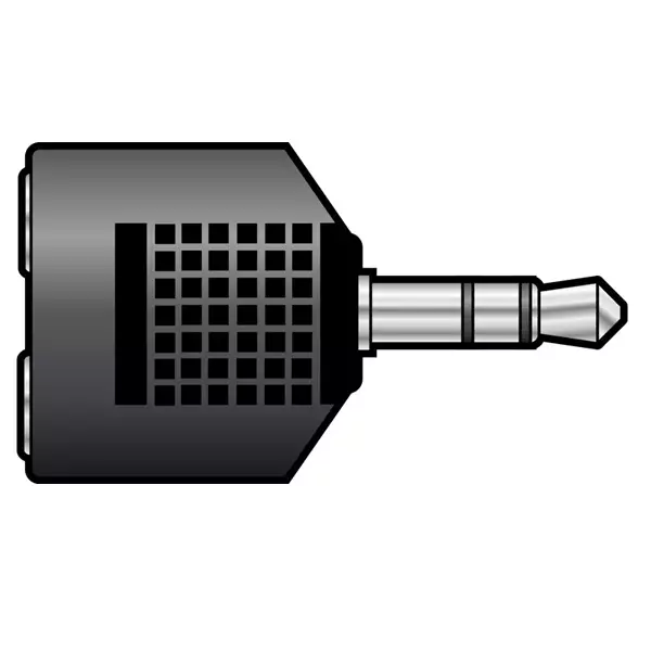 758178TVA_1-1 Tva Adaptor 3.5MM Stereo Male To 2X 6.3MM Stereo Female - Image 1