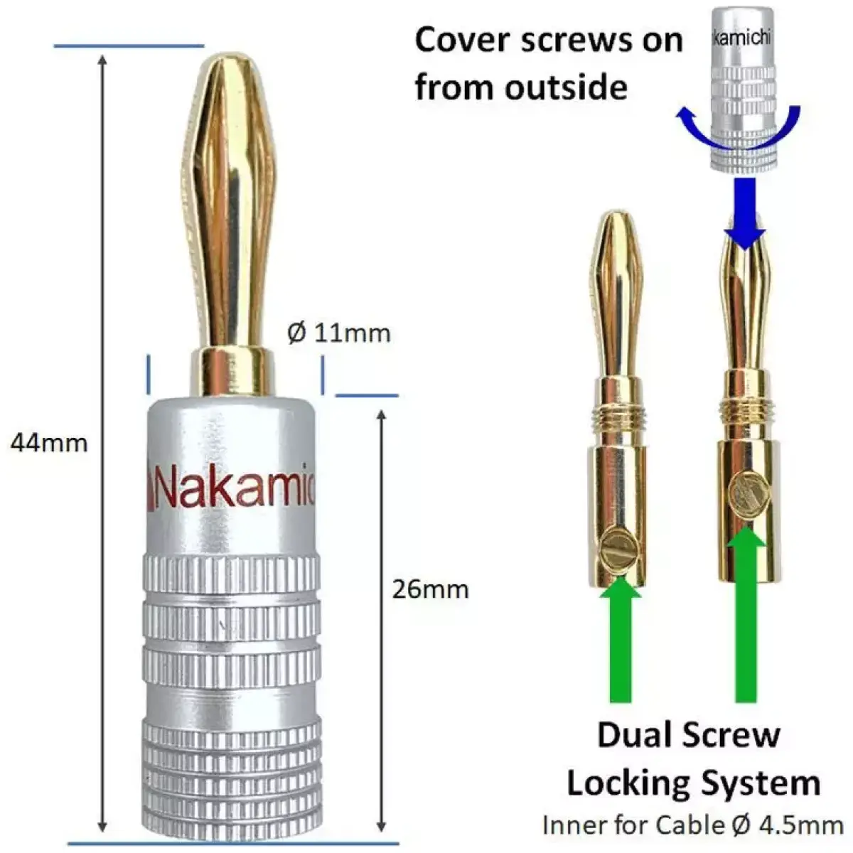 Tva Connector Nakamichi Banana Plug Black - Image 2