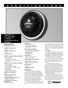 Peavey RX22 1-Inch Tweeter/ Compression Driver - Image 4