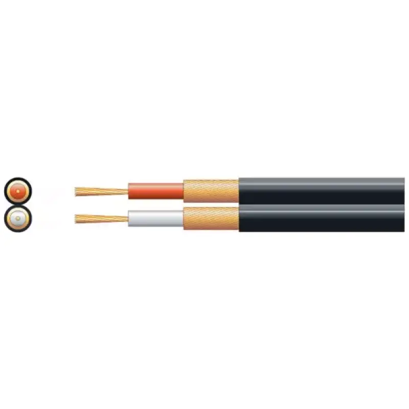 Filo F8B Figure 8 Screen Cable 2CORE Black 100M
