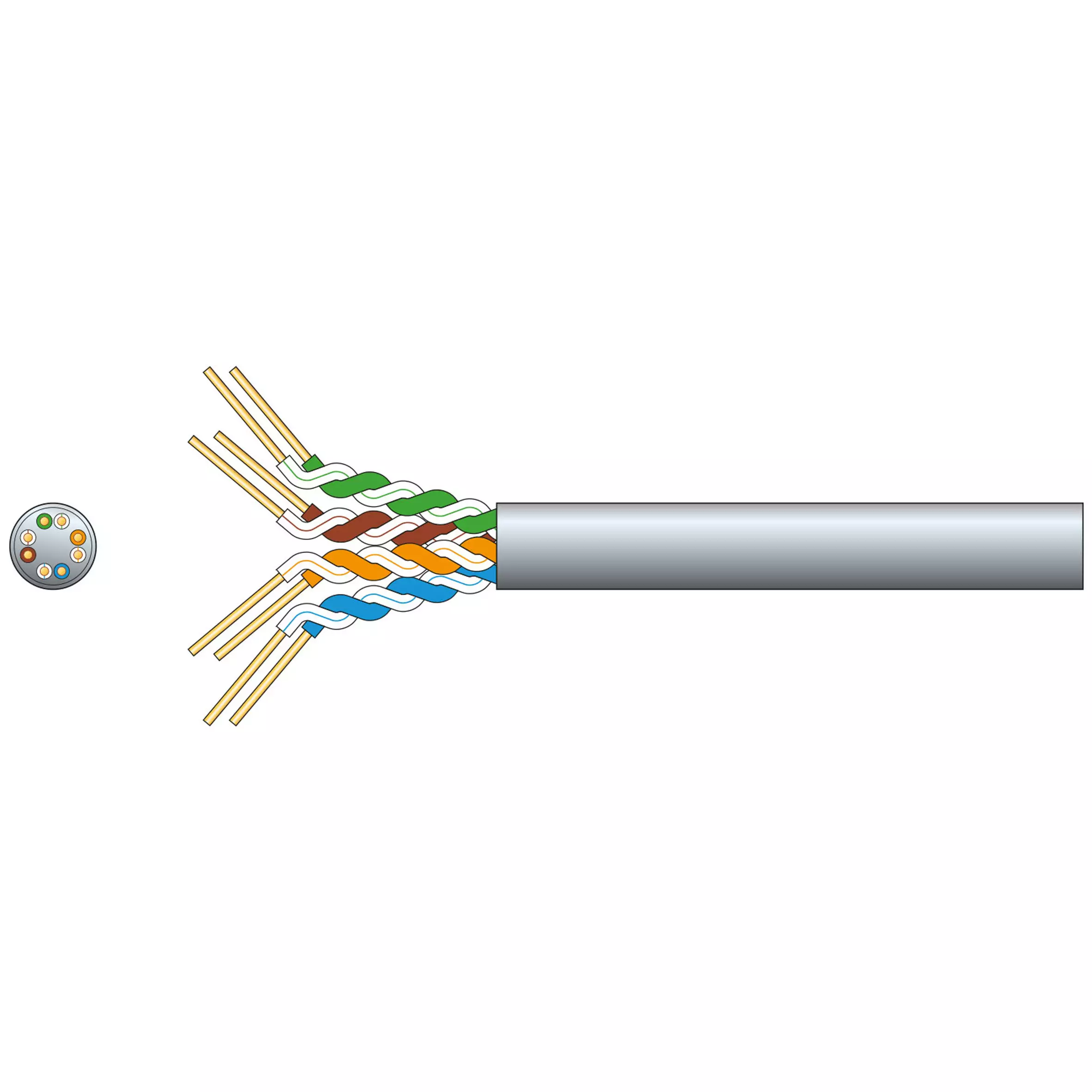 808021MC_LD1 Mercury - Economy U/utp Network Cable 305m Grey - Image 1