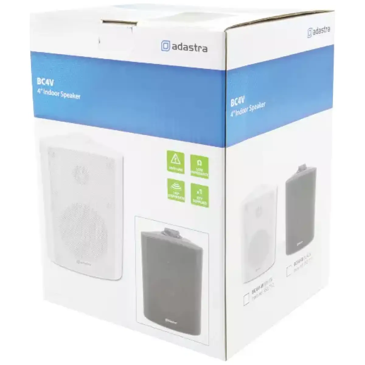 Adastra BC4VB Passive Wall Mount Speaker 4IN Black 35W 100V - Image 3