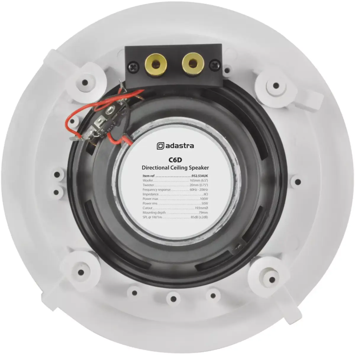Adastra C6D Ceiling Speaker Directional Tweeter 6.5INCH White 100W 8OHM - Image 3